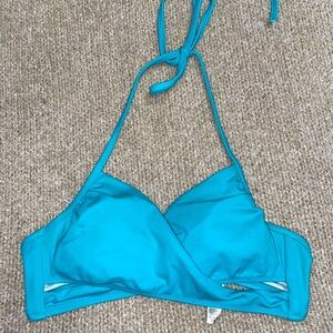 Teal Halter Bikini Top